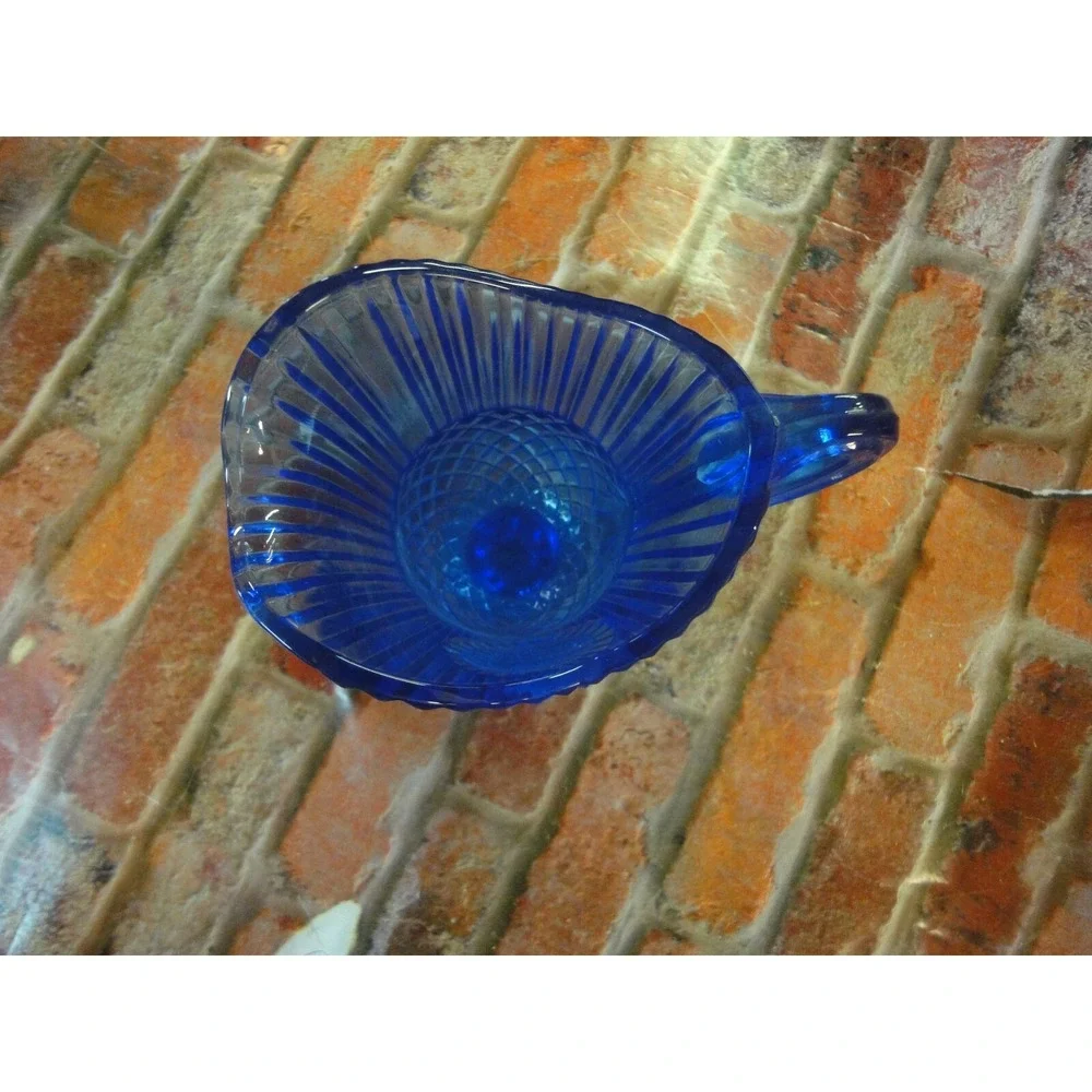 avon blue fostoria‎ Mt Vernon pitcher creamer ? 5